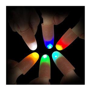 Professional Stage 1 Pair Magic Light Thumb Flash Finger Light Up Thumbs Multicolor Bright Lights Magic Prop Toy For Magician