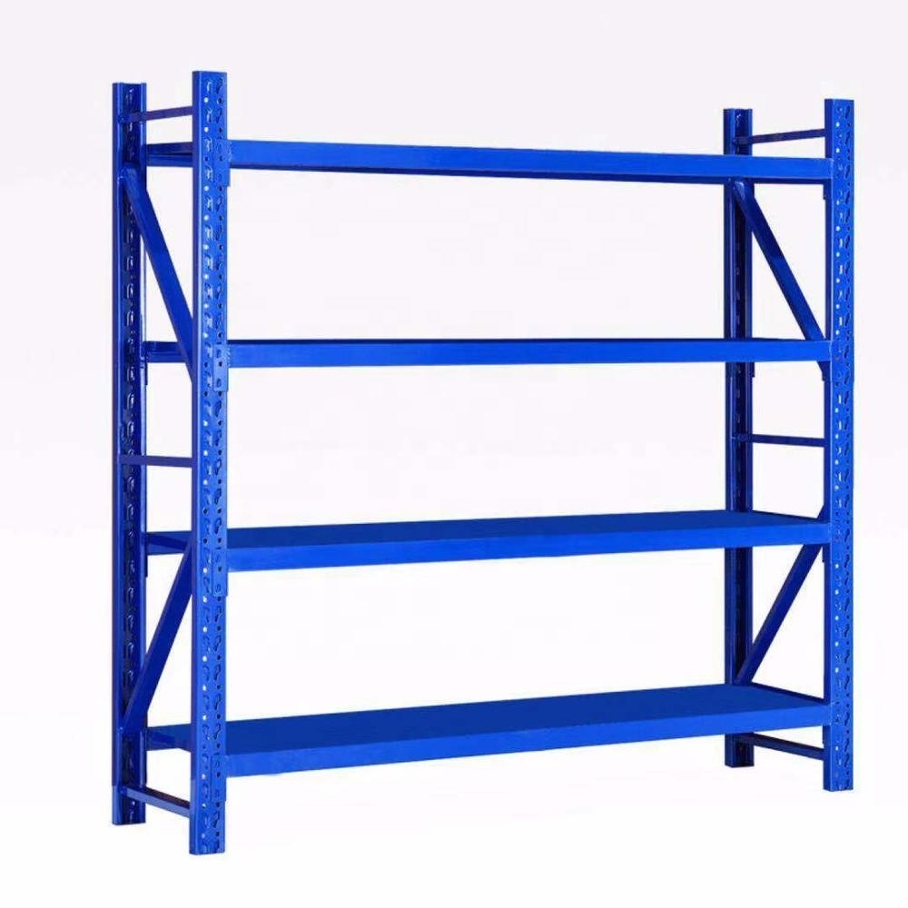 Metal rack Adjustable boltless 4-shelf heavy duty shelving unit garage storage rack