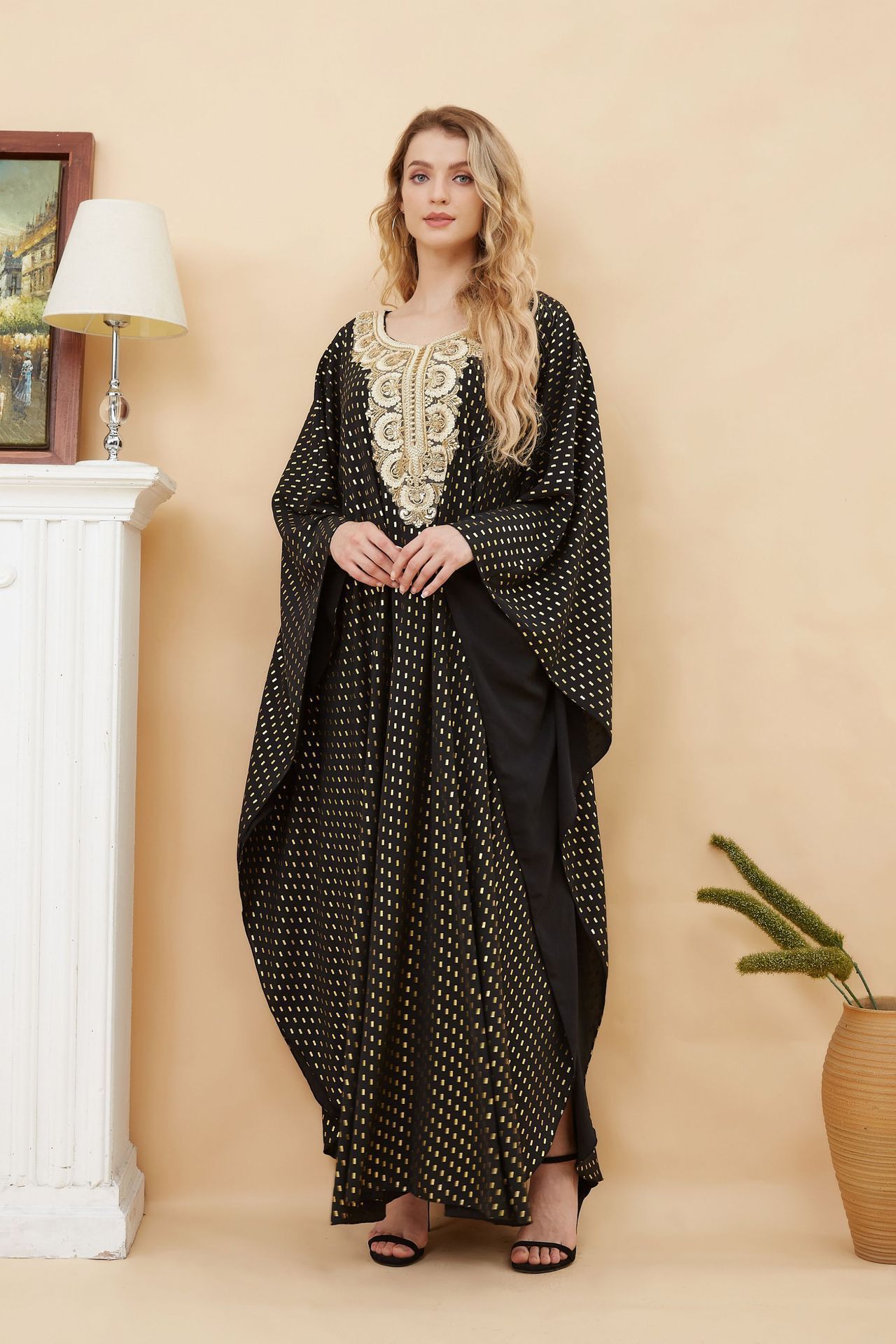 abaya women muslim dress turkey, summer new ethnic-style maxi dress with a large robe dubai abaya wholesale