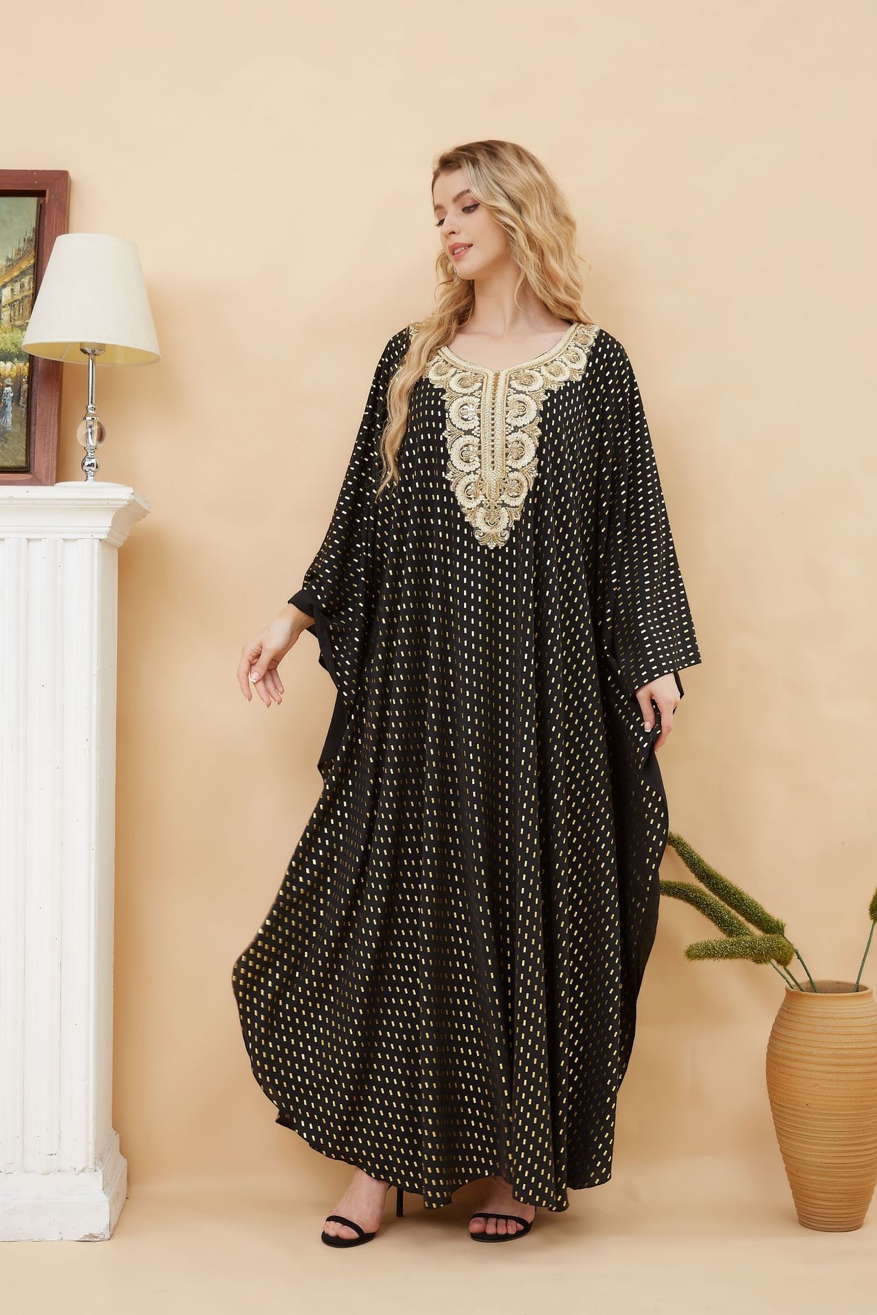 abaya women muslim dress turkey, summer new ethnic-style maxi dress with a large robe dubai abaya wholesale