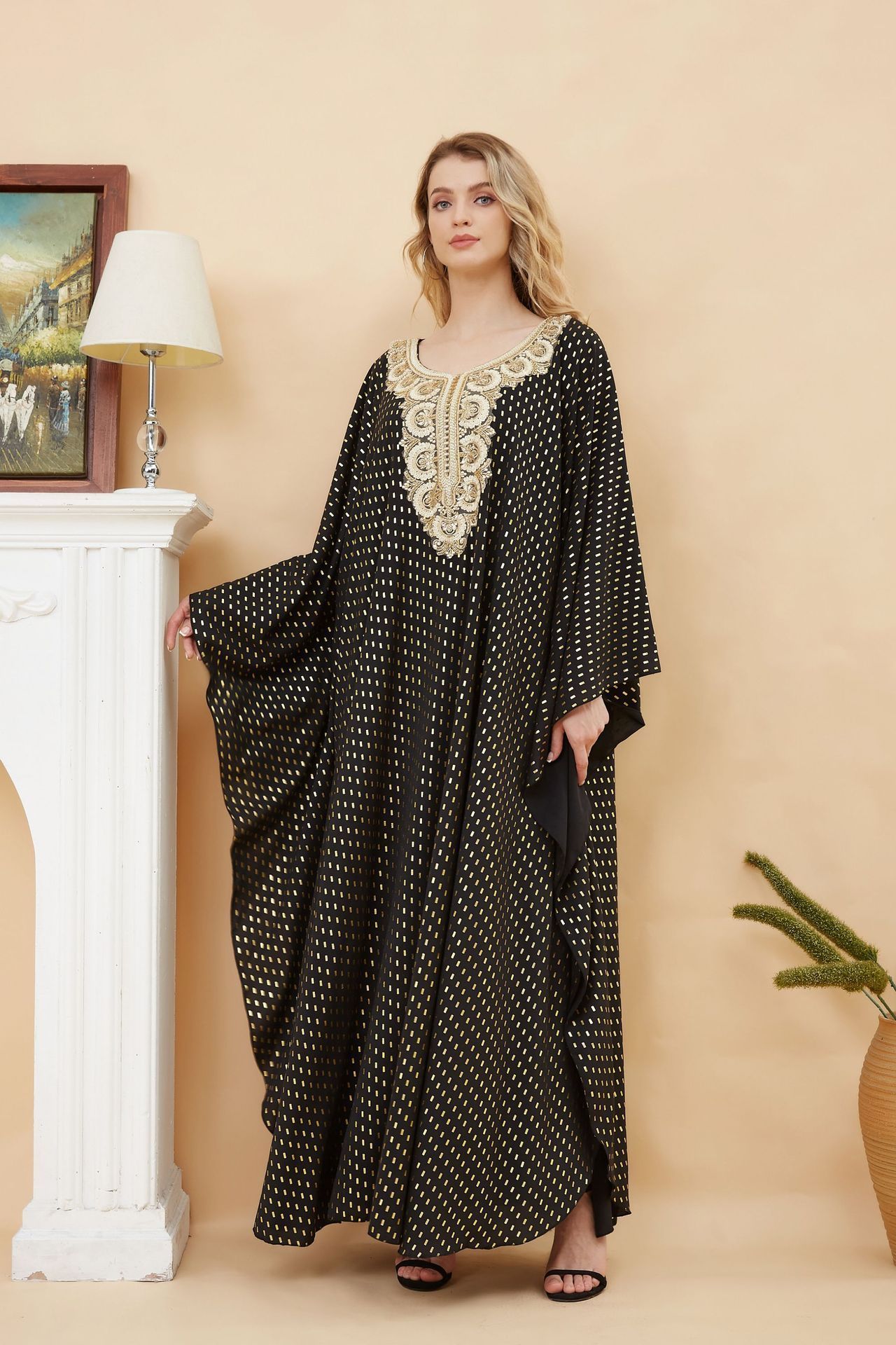 abaya women muslim dress turkey, summer new ethnic-style maxi dress with a large robe dubai abaya wholesale