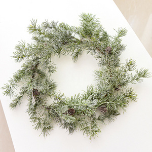 The New Christmas Snowflake Pine Cones Garland Decoration Wall Hanging Christmas Tree Rattan Door Hanging Christmas Decorations