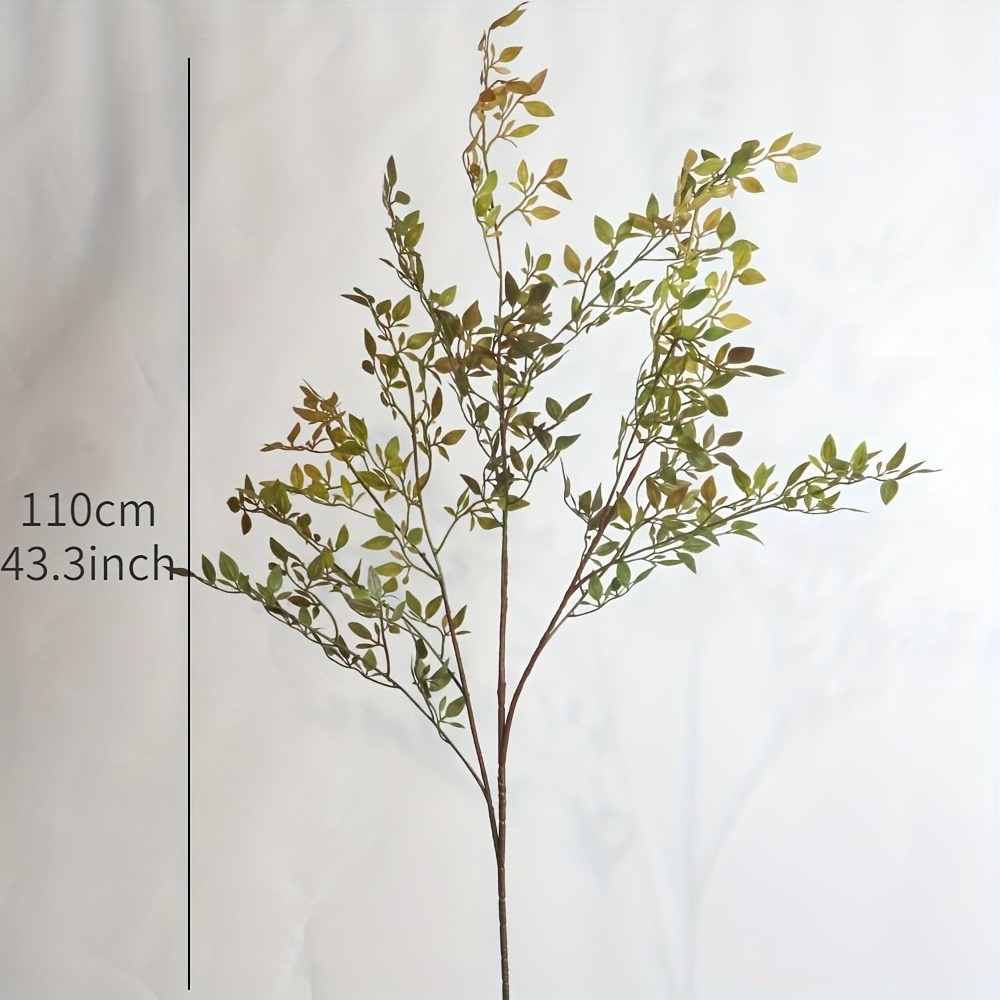 Wholesale Artificial Nandina Greenery Branches Tall Faux Plant Leaves Bunches tree for Vase Fake Bamboo Green Plants Stems