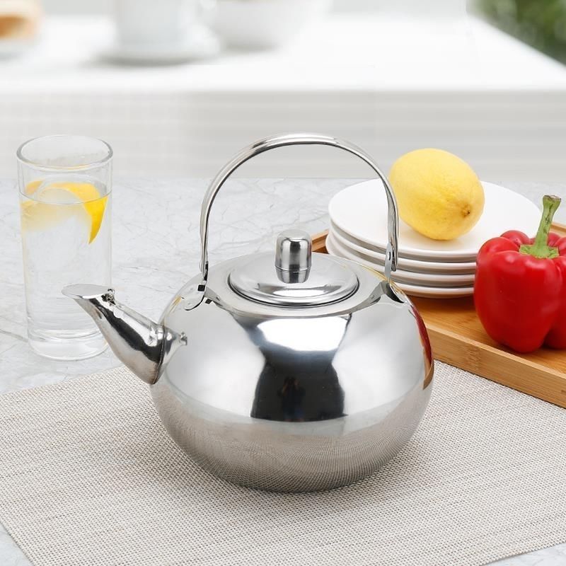 Large Capacity Kung Fu Tea Set Tea Pot Stainless Steel Gold Teapot Coffee Pot Kettle With Tea Leaf Infuser