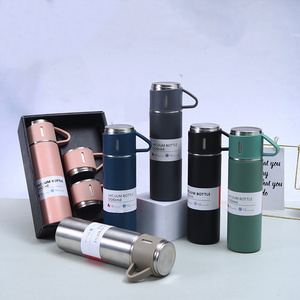 hot & cool custom double wall stainless steel oem tea vacuum insulated flask with coffee cup set