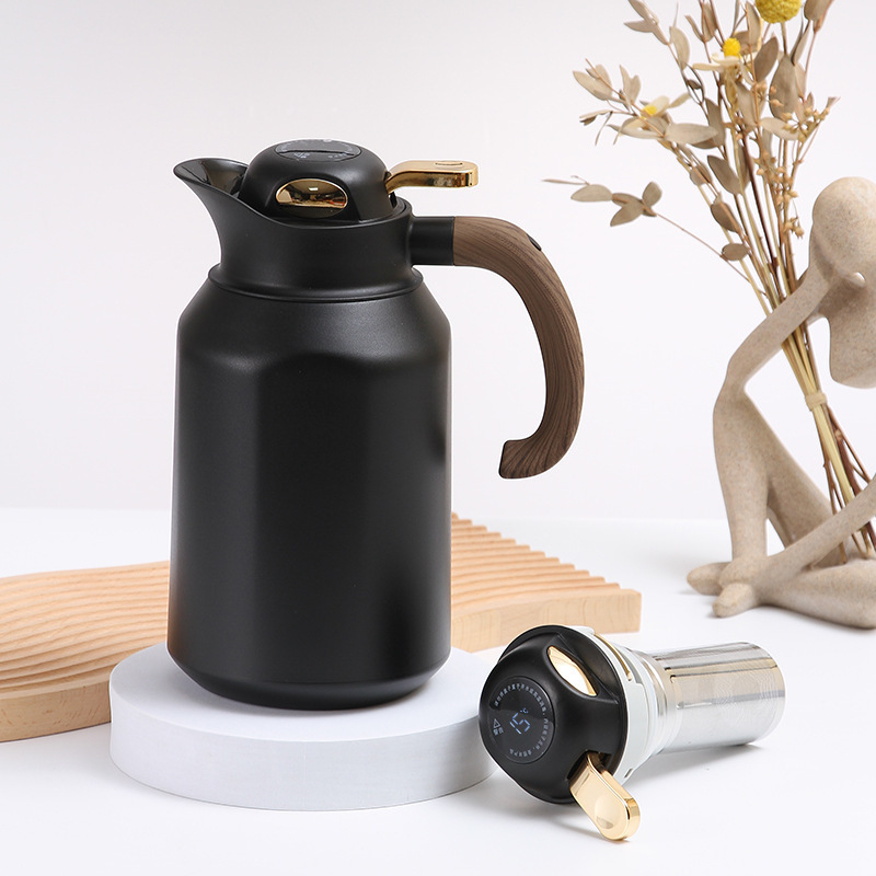 New Intelligent 316 Stainless Steel Smart Separation Teapot with Tea Filter office Insulated Coffee Pot