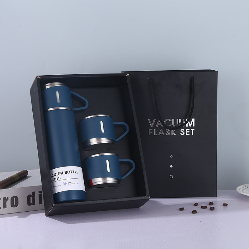 hot & cool custom double wall stainless steel oem tea vacuum insulated flask with coffee cup set