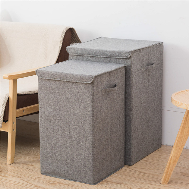 ECO- friendly Household Foldable Cotton Brief Laundry Baskets Box