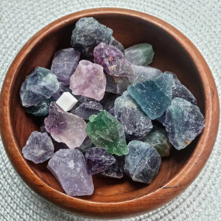 Natural Gemstone Spiritual Meditation Rainbow Fluorite Rough Rock Raw Real Crystals Healing Stone Bulk