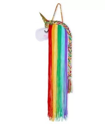 Nordic Nursery Kids Boho Handmade Macrame Wall Art Hanging Hair Clip Hanger Unicorn Dream Catcher Tapestry Children Room Decor