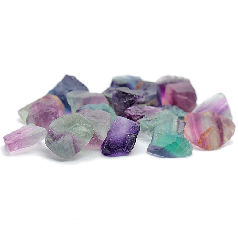 Natural Gemstone Spiritual Meditation Rainbow Fluorite Rough Rock Raw Real Crystals Healing Stone Bulk