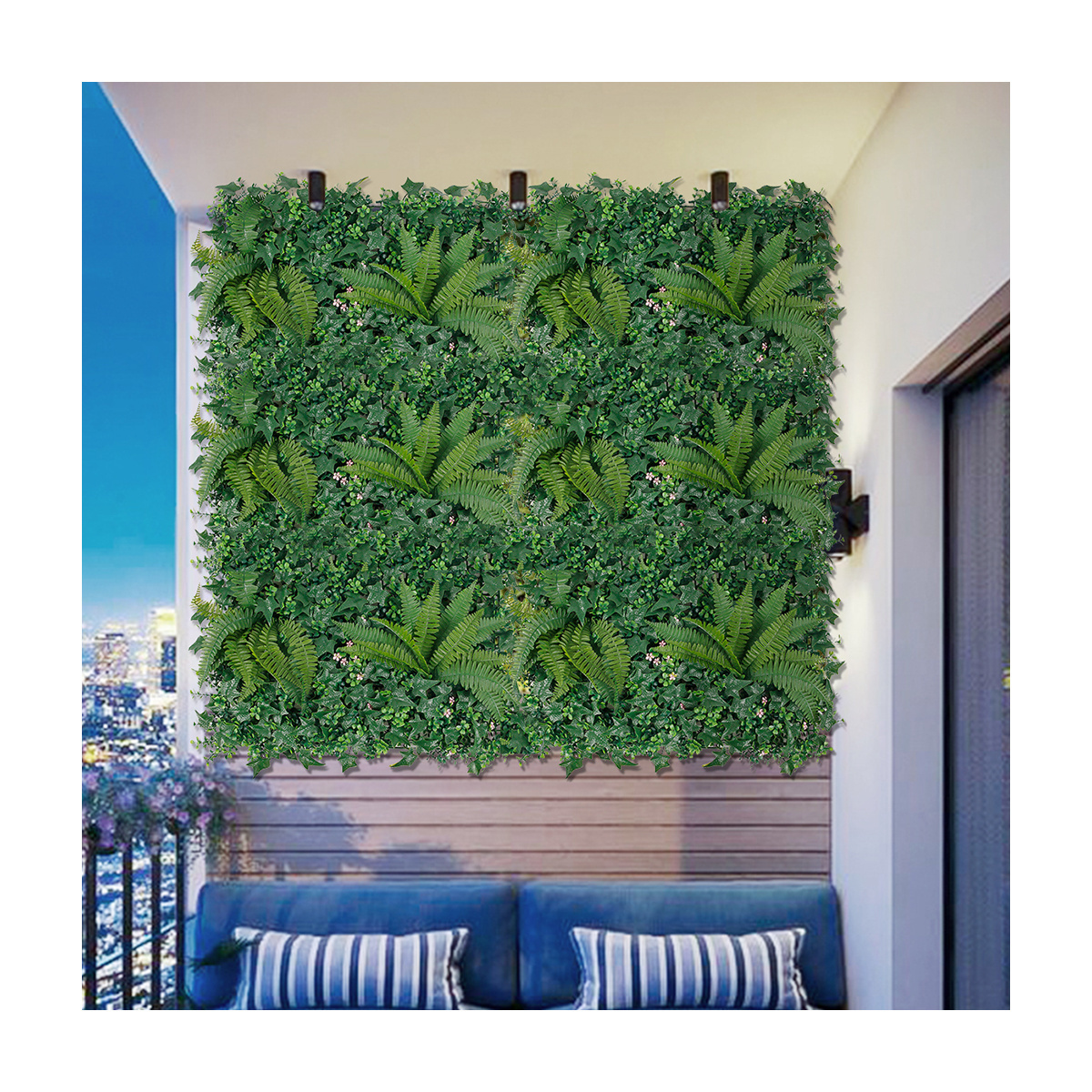 P28 Wholesale Garden Home Landscape Plastic Green Wall Panel Artificial Plant Hedge Boxwood Wall Decor