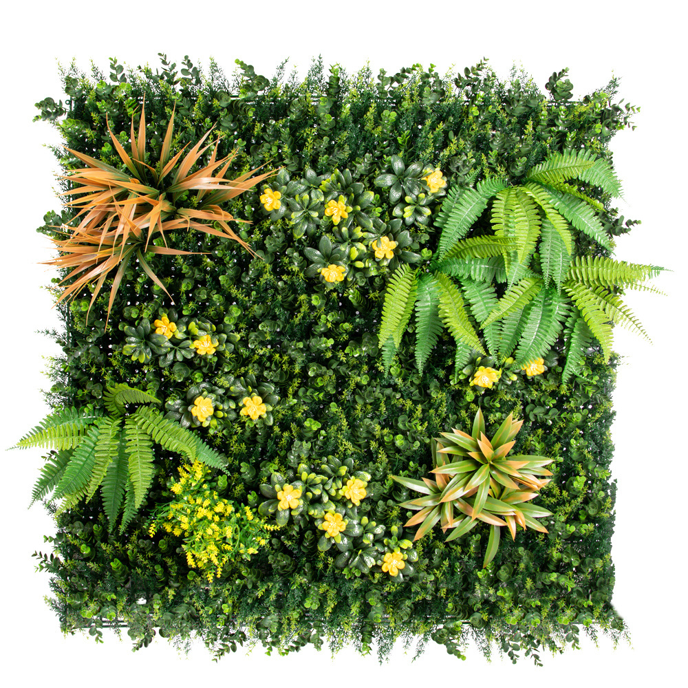 Pq64 Garden Supplies Faux Plant Fence Privacy Screen 3D Greenery Panel Hedge Boxwood Topiary Artificial Grass Wall Backdrop