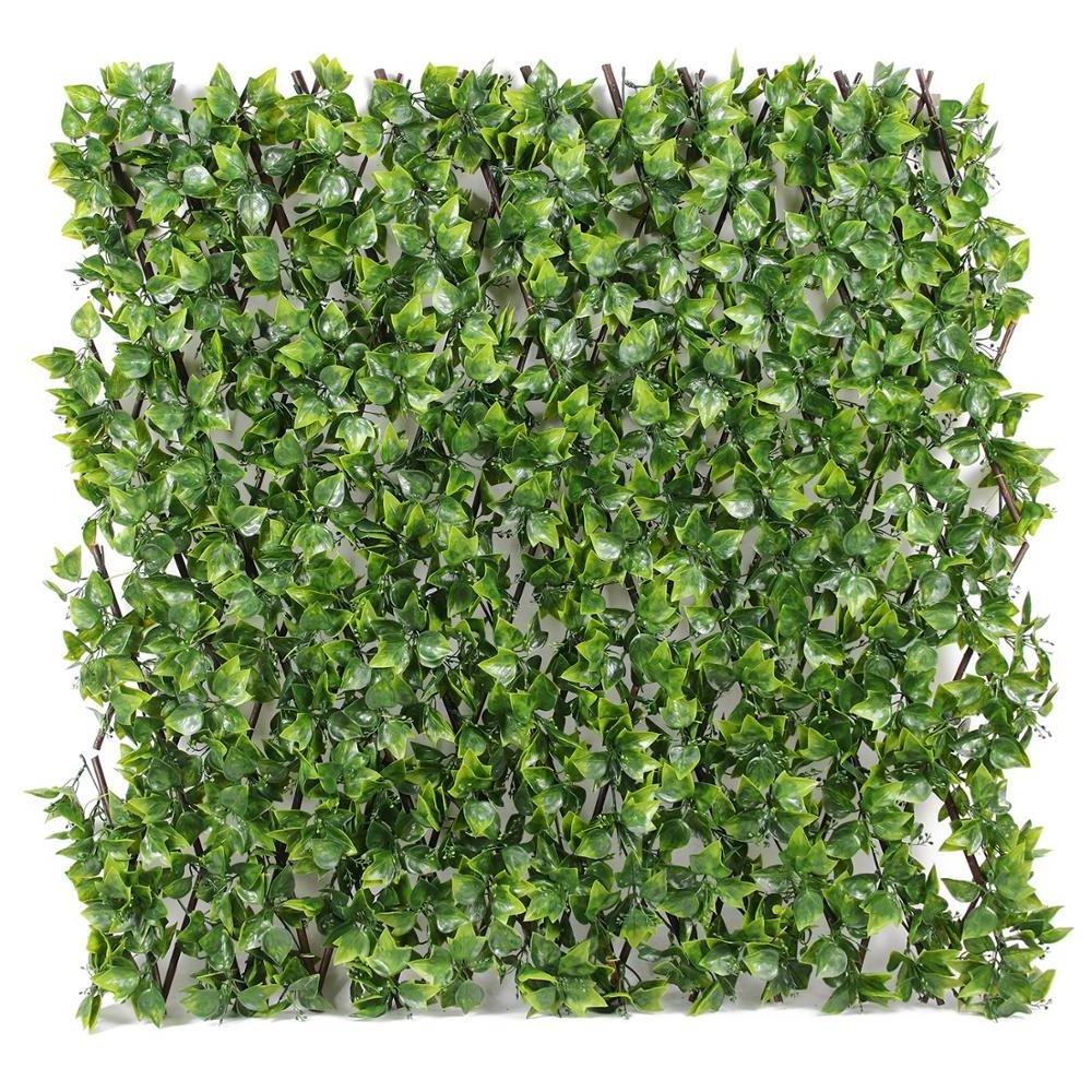 Z-6 Wholesale Artificial Boxwood Green Hedge Topiary Ivy Fence Foliage Expandable Trellis for Garden Decor