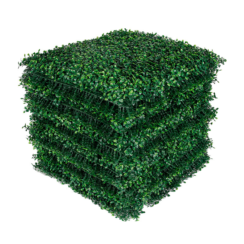 P4-1/2 /3/4/5 Anti-uv Plastic Leaf Plant Artificial Topiary Green Boxwood Hedge Panel Faux Wall Grass