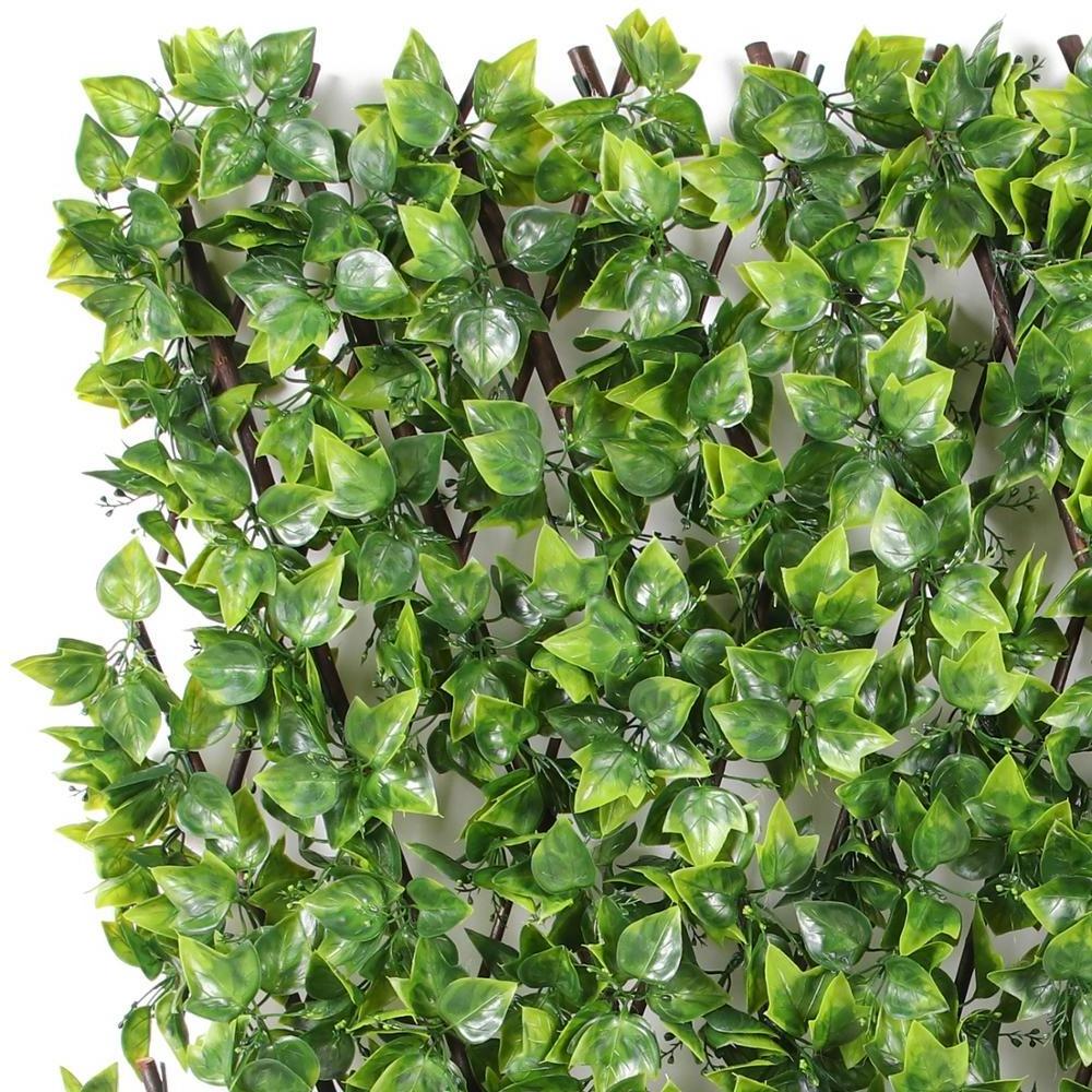 Z-6 Wholesale Artificial Boxwood Green Hedge Topiary Ivy Fence Foliage Expandable Trellis for Garden Decor