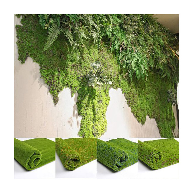 TX-01 Decorative Background Green Wall Factory Wholesale Lawn Artificial Moss Turf for Modern Decor