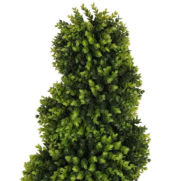 RUOPEI 6 Feet Wide Bonsai Boxwood Spiral Topiary Artificial Tree Silk Plant for Indoor Outdoor Decorative