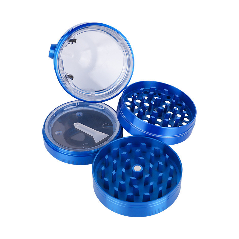 New Design Smoke Grinder High Quality Window Metal Herb Grinder Concave Cover Herb Grinder Smoking Accessories