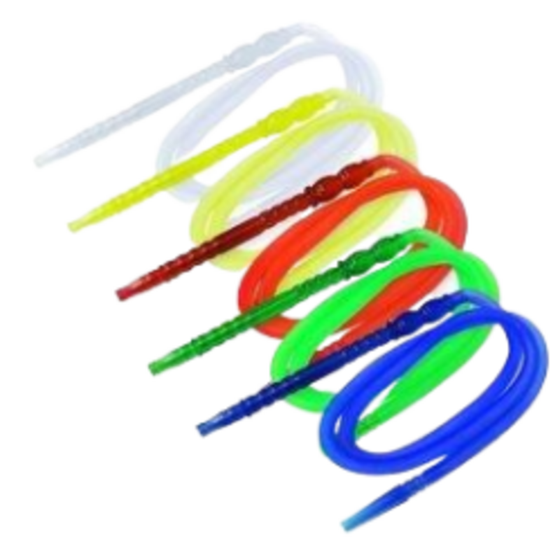 Hot Selling Colorfully Plastic Material  Metal Handle Shisha Water Acrylic Disposable Hookah Hose