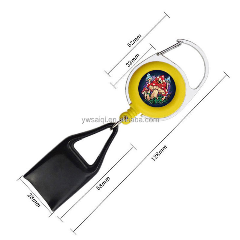 2023 Top Selling ABS Retractable Lighter Leash  Keychain Lighter  Badge Holder Clip Lighter Leash Holder