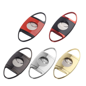 Hot Selling Custom Luxury Double Cigar Cutter Stainless Steel Table Metal Cigar Cutter Accessories