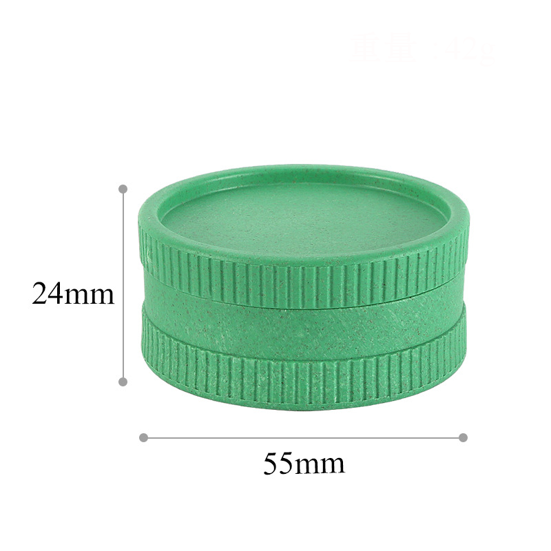 Top Eco-friendly Custom Logo Biodegradable Smoke Accessories 55mm Pink Tobacco Herb Grinder