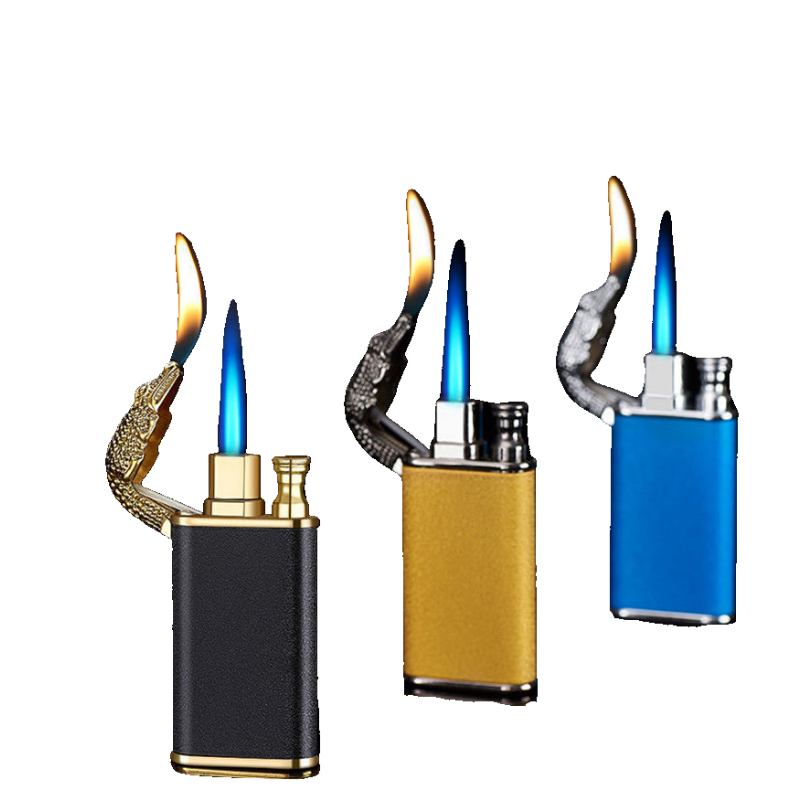 Factory Dragon Jet Torch Lighters windproof Butane Gas Twin Flame Lighters Promotional Gift Lighters