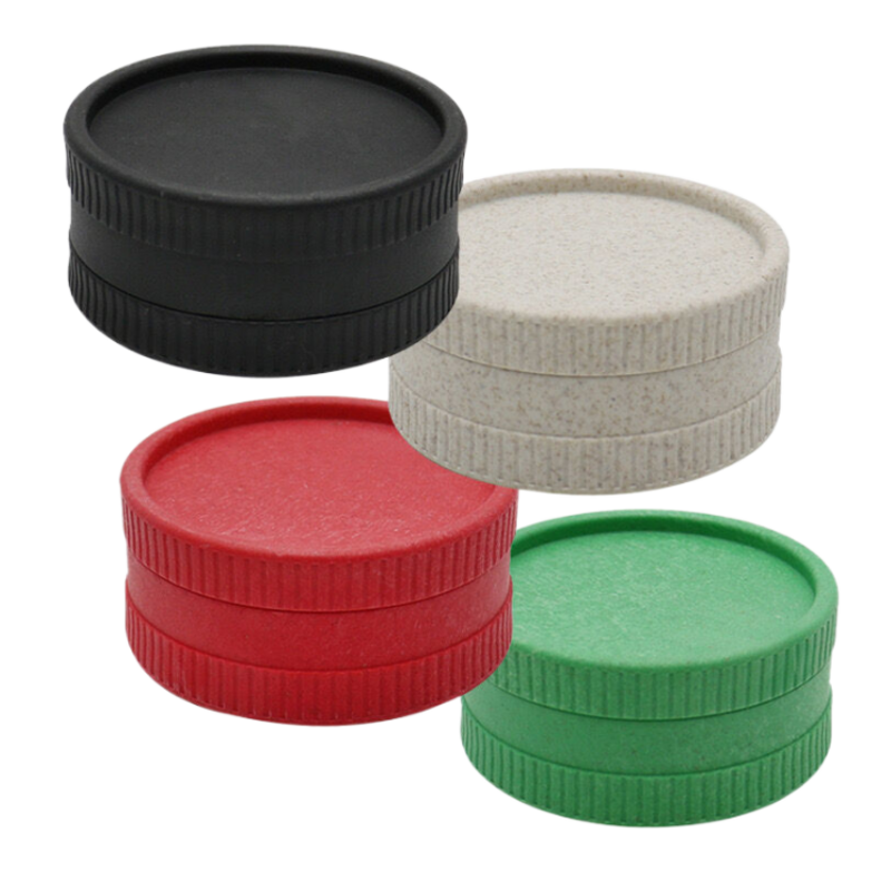 Top Eco-friendly Custom Logo Biodegradable Smoke Accessories 55mm Pink Tobacco Herb Grinder