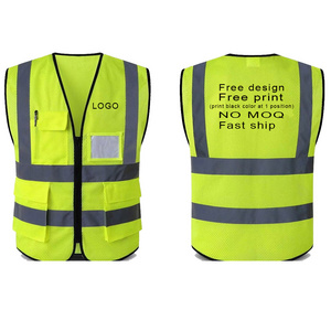 Reflective Vest Jacket Strip Mesh Fabric Construction Security Safety Vest Reflective Clothing ,Reflector Safety Reflective Vest