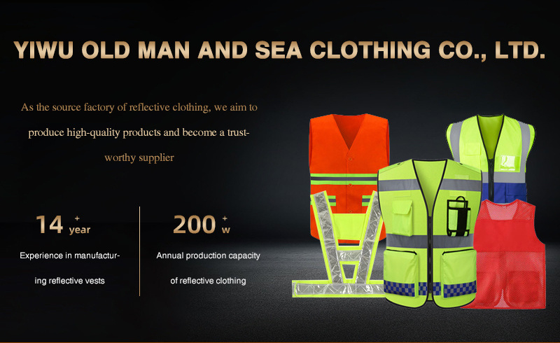 Customized multi-pocket reflective safety clothing construction vest hi vis reflective vest traffic jacket safety vest