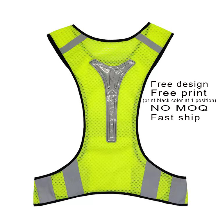 Adjus360 Reflective LED Flash Driving Vest Night Running Cycling Riding Outdoor Activities Light Up Safety Bike VestWith Logo