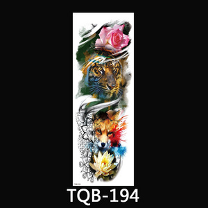 TQB161-200 Tattoo Sticker Custom Temporary lion crown animal cross full arm series Water transfer stickers OEM tattoo 2023