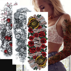 TQB041-080 Full Arm Large Size Waterproof Temporary Tattoo  Water transfer Sticker For Men Women