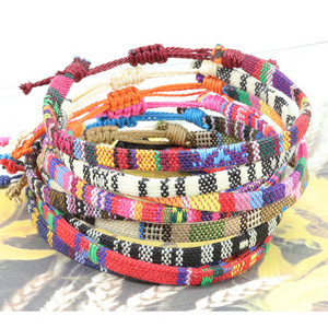 Bohemian Rainbow Colors Braided Friendship Men Women Nepalese Nation Bracelet Handmade Boho Bracelet Anklet