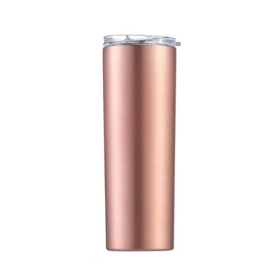 20oz Double Wall Vacuum Cup with Straw Insulated Travel Mug with Lid Stainless Steel Skinny Tumbler