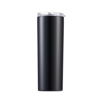 20oz Double Wall Vacuum Cup with Straw Insulated Travel Mug with Lid Stainless Steel Skinny Tumbler