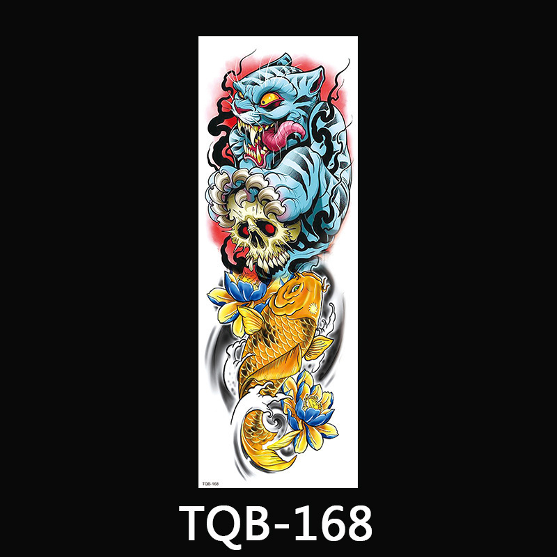 TQB161-200 Tattoo Sticker Custom Temporary lion crown animal cross full arm series Water transfer stickers OEM tattoo 2023