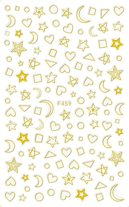 F459-461 Cheap Price Star Nail Art Decals 3D Manicure Applique Nail Stickers for Nail Decoration