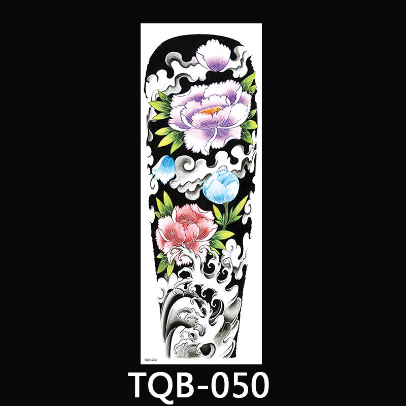 TQB041-080 Colorful Sleeve Waterproof Temporary Water transfer Tattoo Sticker Wholesale Men Skull Designs Full Arm