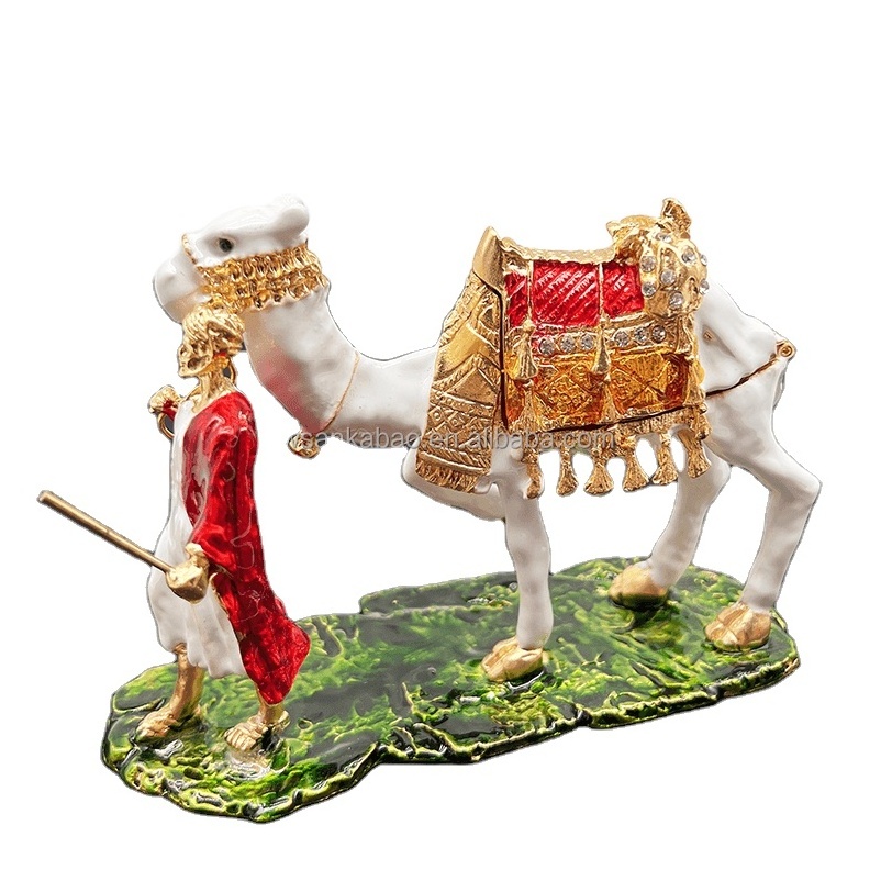 Top Selling Products 2023 Camel Hand Painted Enamel Jewelry Boxes Camel Figurines Souvenirs