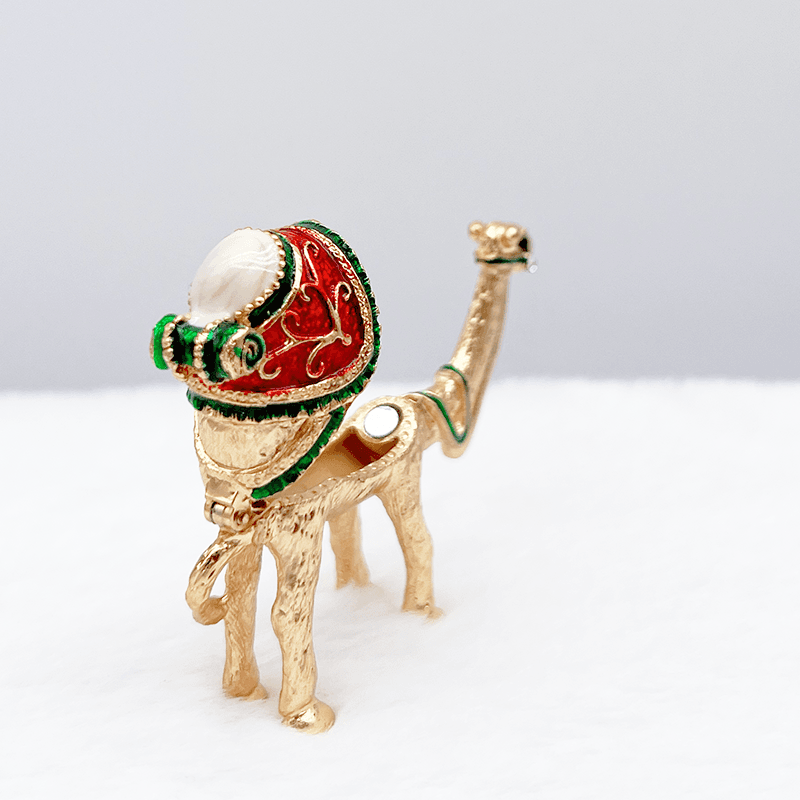 Promotion Hot Sale Small Camel Enamel Hinged Trinket Box Metal Craft Souvenirs Gift