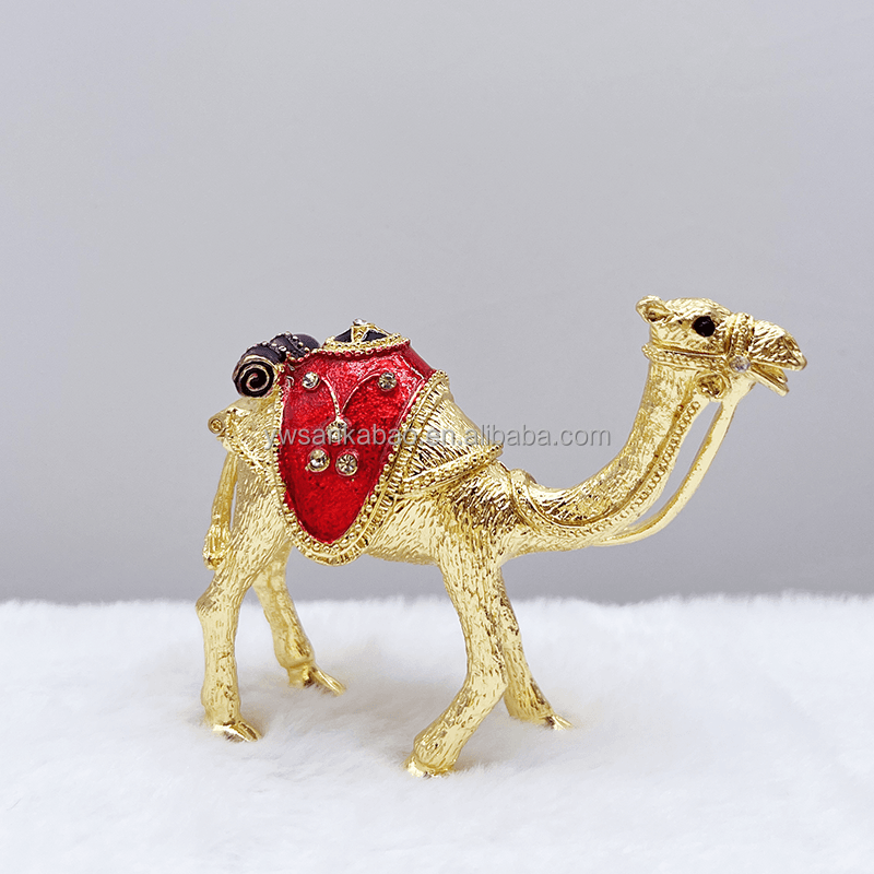 Wholesale Products Luxury Gold Camel Figurine Trinket Box Metal Handicraft Souvenirs Gift