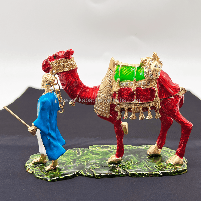 Top Selling Products 2023 Camel Hand Painted Enamel Jewelry Boxes Camel Figurines Souvenirs