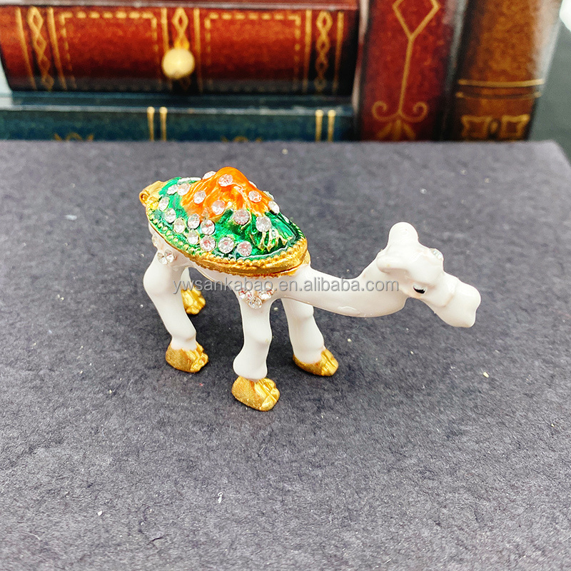 Volcanic Model Mini Camel Shape Metal Handicrafts Desktop Ornaments Jewelry Box