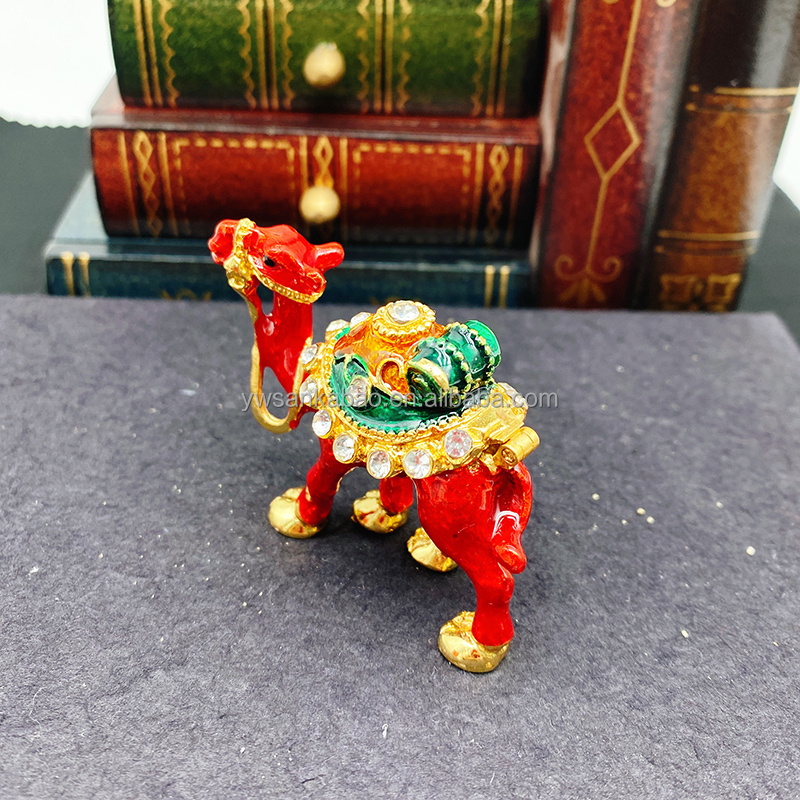 Desert Gifts Camel Figurine Hand-painted Enamel Jewelry Trinket  Box Middle East Style Home Decor