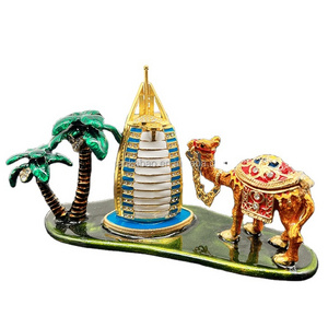 Wholesale metal desktop home ornaments products tourism souvenir camel crafts