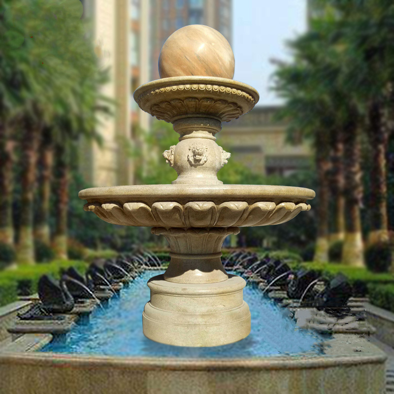 Big Marble Floating Round Stone Ball Water Fountain