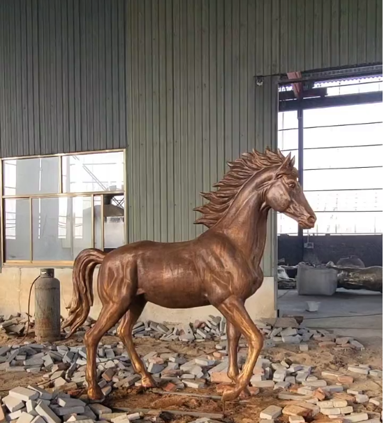 China Factory Outlet Wholesale Brass Animal Life Size Antique Garden Bronze Horse Statue Sculpture For Sale