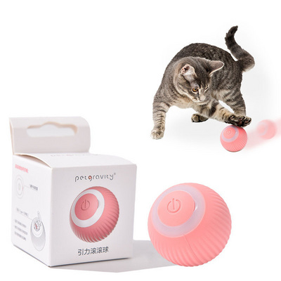 Electric Pet Cat Toys Automatic Rolling Smart Cat Ball Training Self-moving Kitten Toy Cat Playing Indoor Interactive Pet Toys